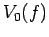 $V_0(f)$